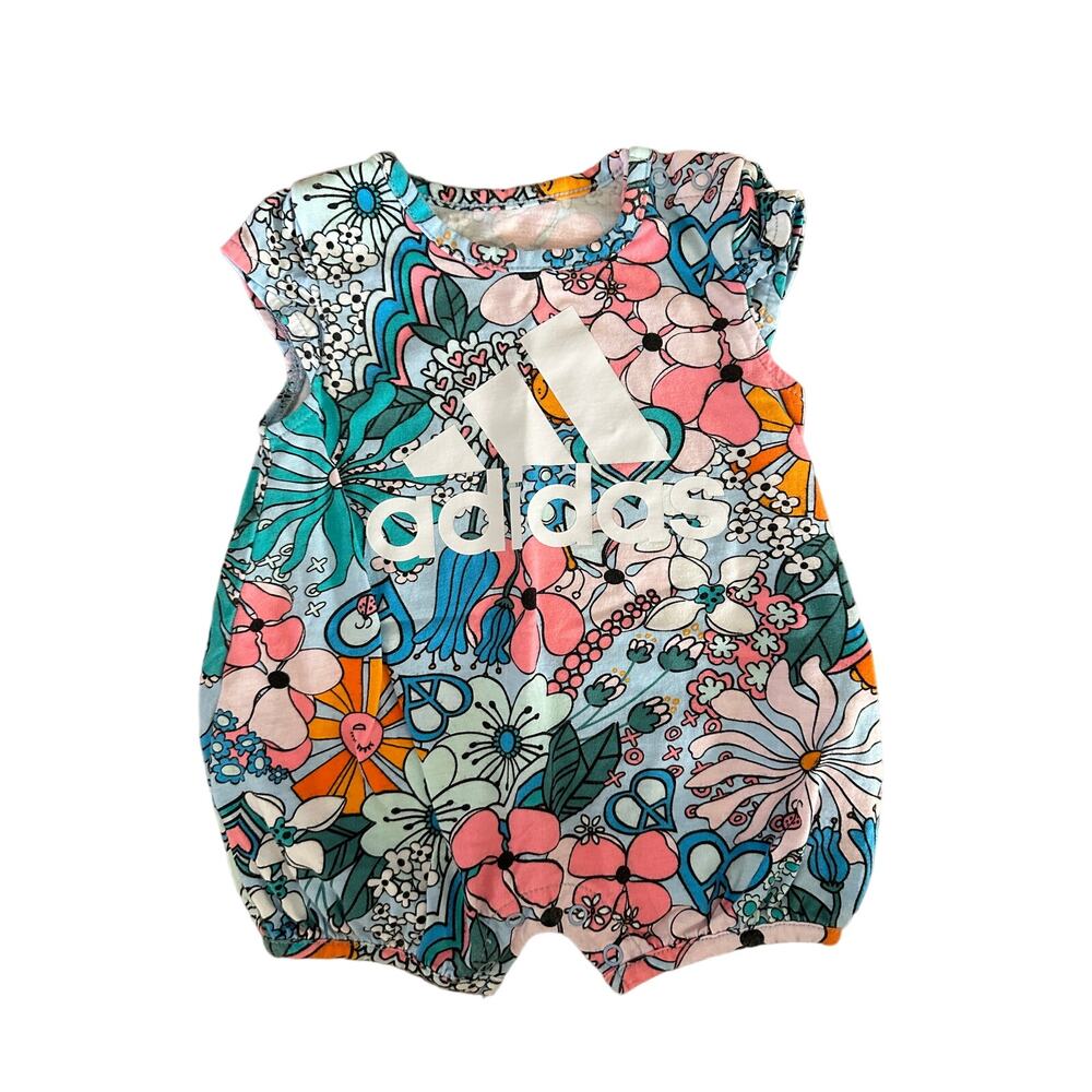 Baby Adidas Printed Shortie Romper 3M